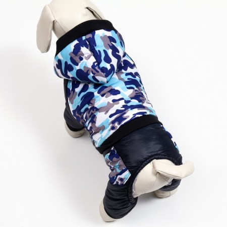 Dogs for dogs on a fur lining with a hood, size L (DS 32, Osh 30, OG 44 cm)-6