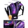 School backpack, 37 x 30 x 16 cm, ergonomic back, Skyname R2, + keychain bear, purple R2-199