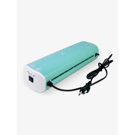 Laminator A4 75-125 μm, 2 shafts, speed 30 cm/min, Geleos "LM-A4MSB", turquoise-white-9