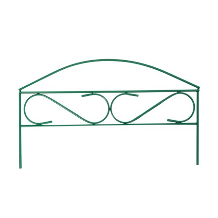 Decorative fence, 37 × 320 cm, 5 sections, metal, green, Greengo-7
