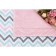 Plaid "Grow together", size 85 × 95 cm, Pink zigzag print
