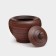 Smooth baking pot, with a lid, red clay, 4 l