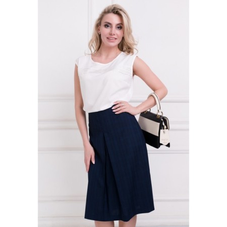Female skirt, size 44, blue color-1