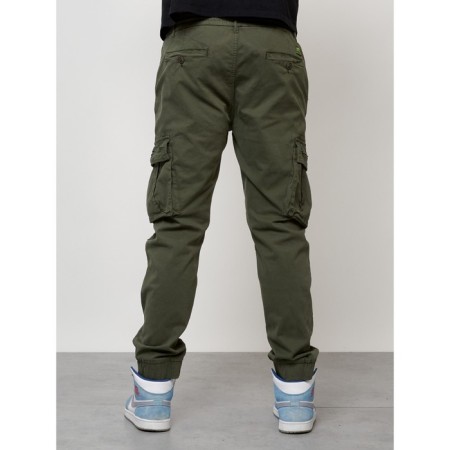 Cargo jeans men, size 48, khaki color-11