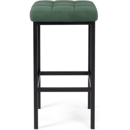 Har loth metal stool/velor, black/green 35x35x65 cm-1