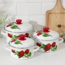 Set of pan “Andorra-1”, 3 subjects: 1.5 l, 2.3 l, 3 l, induction
