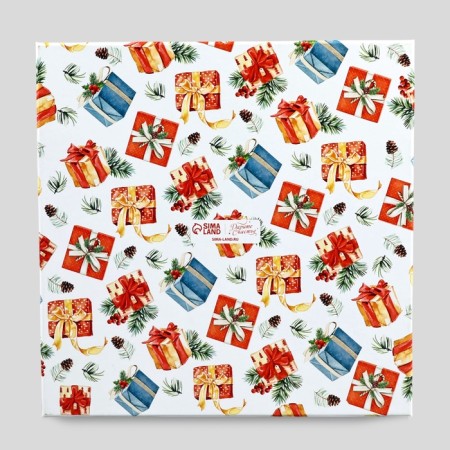 Gift Box "Happiness in the New Year", 26 x 26 x 14 cm, New Year-3