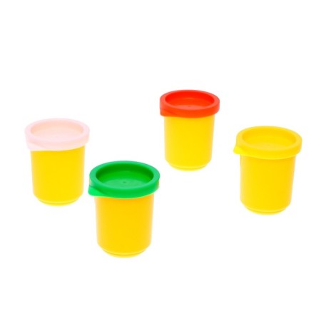 Set for playing with plasticine "Merry Airpower", 4 jars with plasticine, mix-5
