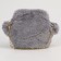 Plush "paw" bag, gray color