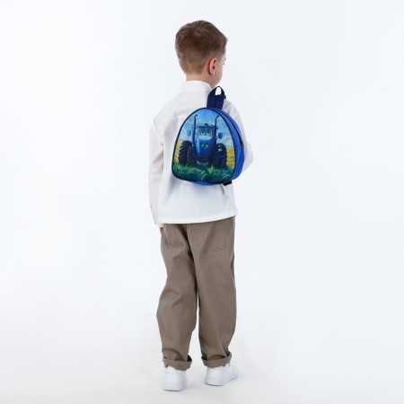 Children's backpack on a zipper, "chosen", blue color-6