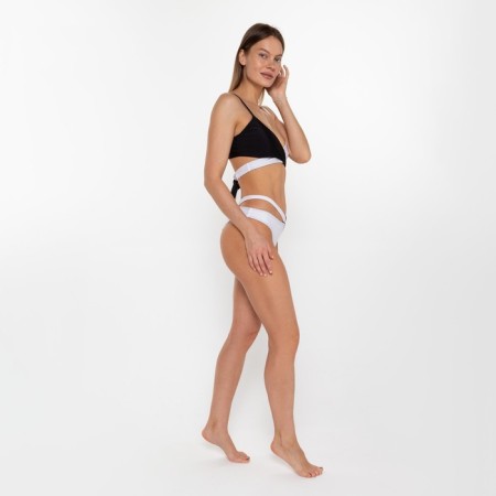Separate swimsuit, white/black color, size 46-4