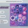 Decor for creativity cardboard "Chips and button. Violet" 24 pcs 13x16.5 cm