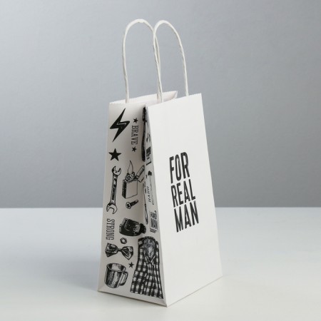 Package gift craft, packaging, “For Real Man”, 12 x 21 x 9 cm-1