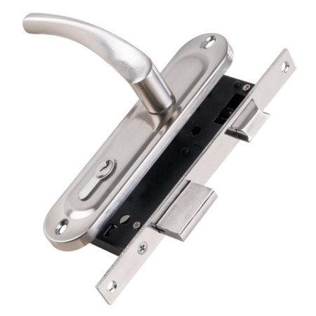 Soldemless cylinder castle with a latch, with a Kit P16 4070 handle, 5 cl., Matte nickel color