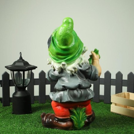 Garden figure "Dwarf with a duck" 18x24x49cm-9