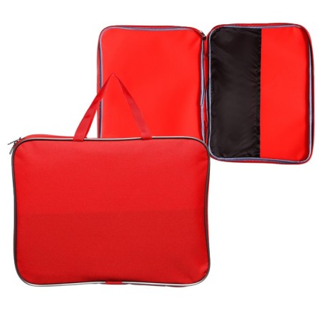 Folder with handles Textile A4, 360 x 270 x 20 mm, inner pocket Calligrata, "Office" 1Sh421, Red