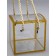 PET box with handles, gold, 10 x 10 x 10 cm
