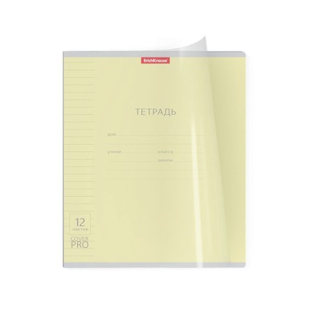 Notebook 12 sheets in the Erichkrause line "Coverpro classic", plastic cover, offset unit, mix in spike-5