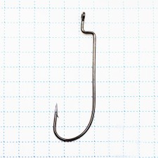 Крючок KOI O'SHAUGHNESSY WORM , размер 10 INT, цвет BN, офсетный 10 шт.