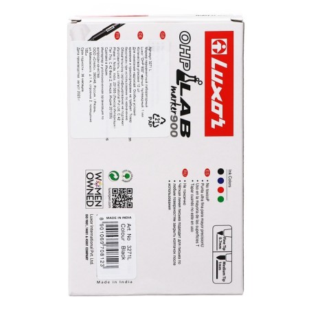 Permanent laboratory marker 1.0 mm Luxor "OHP 900", bullet, red-4