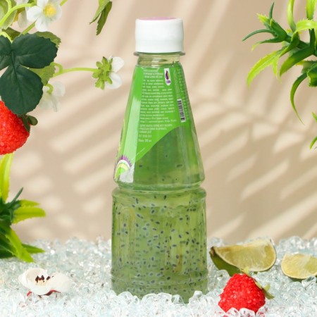 Jelly Basilly drink is still, with the taste of melons and basil seeds, 0.3 liters-1