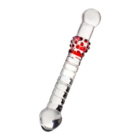 Sexus Glass bilateral phallimitator, glass, transparent, 22 cm-1