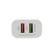 Network charger Luazon LCC-96, 2 USB, 2 A, Lightning cable, white