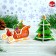 3D designer-suspension "Christmas tree and sled"