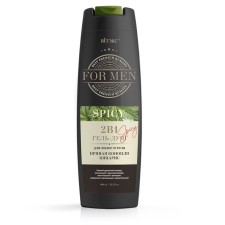 Hair-gel hair and body vitex for men spicy spicy hemp and cypress, 2B1, 400 ml