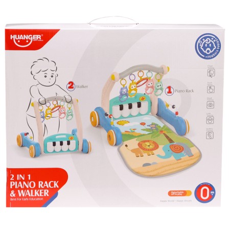 Developing rug-rim “Safari”, 2 in 1, sound effects, blue color-13