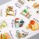 Stickers Paper "School objects" set 2 sheets 20x15 cm