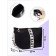 Cosmetic bag with lightning, black/beige color