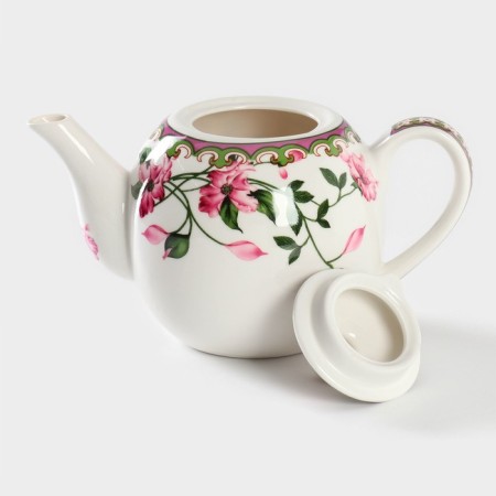 Teapot porcelain harness "Blanco", 800 ml, white color-2