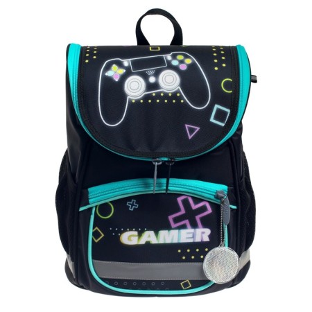 School standard, 36 x 26 x 16 cm, + bag for shoes 40 x 32 cm, calligrata n "Game", black-6
