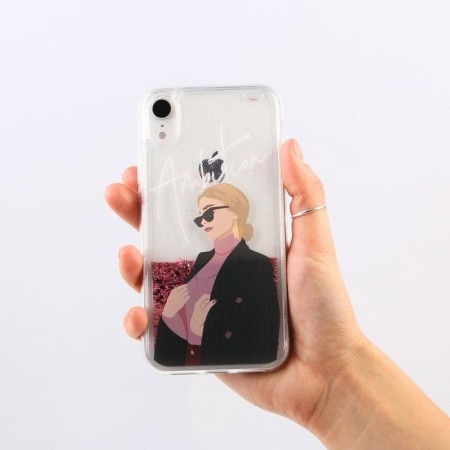 IPhone XR phone case with sparkles inside Ambition, 7.6 × 15.1 cm-3