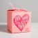 Gift folding box, packaging, “with love”, 12 x 12 x 12 cm