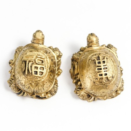 NECK Polystone for bronze "Two scoops with symbols on the shells" set 2 pcs 3.5x5.5 cm-5
