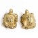 NECK Polystone for bronze "Two scoops with symbols on the shells" set 2 pcs 3.5x5.5 cm