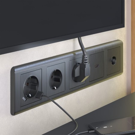 HDMI outlet for an outlet (corrugated graphite) WL04-HDMI-CP-1
