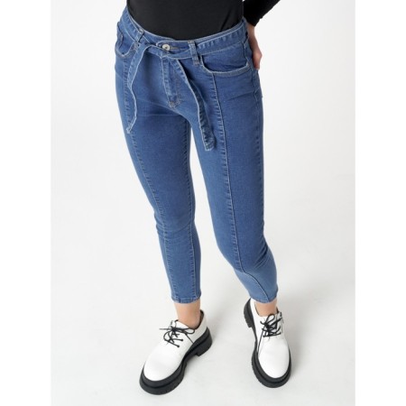 Jeans narrowed to the bottom of women's blue, size 42-44-5