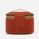 Cosmetic bag with a lining, brown color