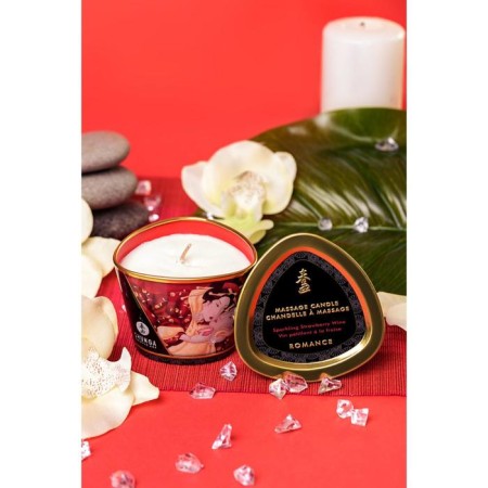 Candle - aromaticoma for shunga massage "Strawberries and champagne", 170 ml-10