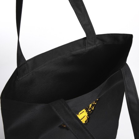 Textile chover with embroidery Bee, 40x35 cm, black-9