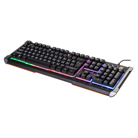 Retor keyboard 710g Black Death Black/Gray USB Multimedia for Gamer Led-4