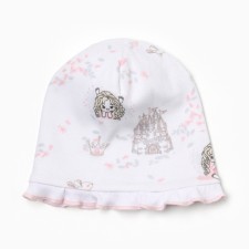 Baby hat, pink color, size 36-38 (0-1 months)