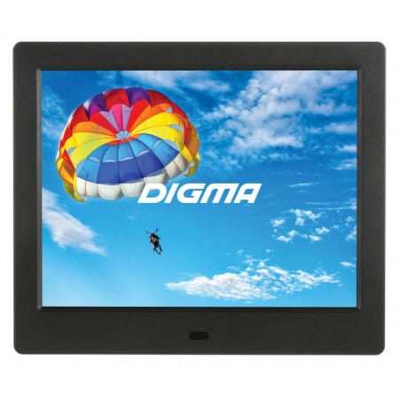Digital photo frame Digma PF-843, 8 ", 1024x768, PDD, video, plastic, black