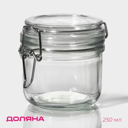 Glass Bank for bulk products with a Gallery Lube Castle, 250 ml, 10.5 × 8.5 cm
