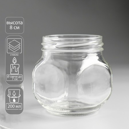 Candles can, Gloria candlestick 8x7 cm 200ml