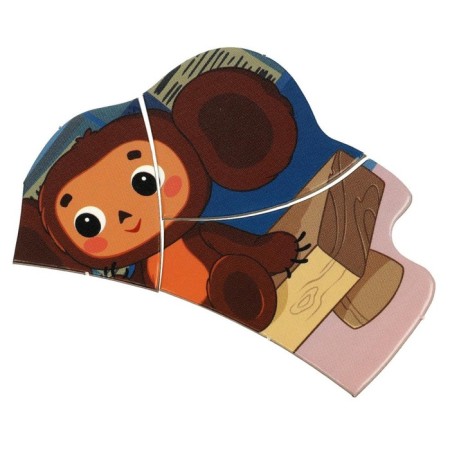 Puzzle in the frame "Cheburashka and Crocodile Gene"-3