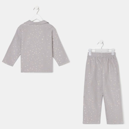 Пижама детская для девочки KAFTAN "Звездочки", р. 98-104, серый-9